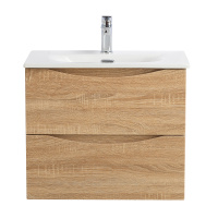 MARINO-CER-MINI База под раковину подвесная с двумя выкатными ящиками, Rovere Bianco, 696x390x500, MARINO-CER-MINI-700-2C-SO-WO-P - Gidratop.ru изображение
