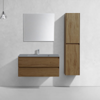 База под раковину Luka 1000 подвесная, 2 выкатных ящика soft-close, T.Oak - Gidratop.ru изображение