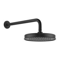 GESSI VENTI20 верхний душ Oslash;200 мм., с настенным держателем 389 мм., цвет черный матовый - Gidratop.ru изображение