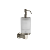 Gessi Emporio accessories дозатор для жидкого мыла настенный, сатинированное стекло, цвет: Finox Brushed Nickel - Gidratop.ru изображение