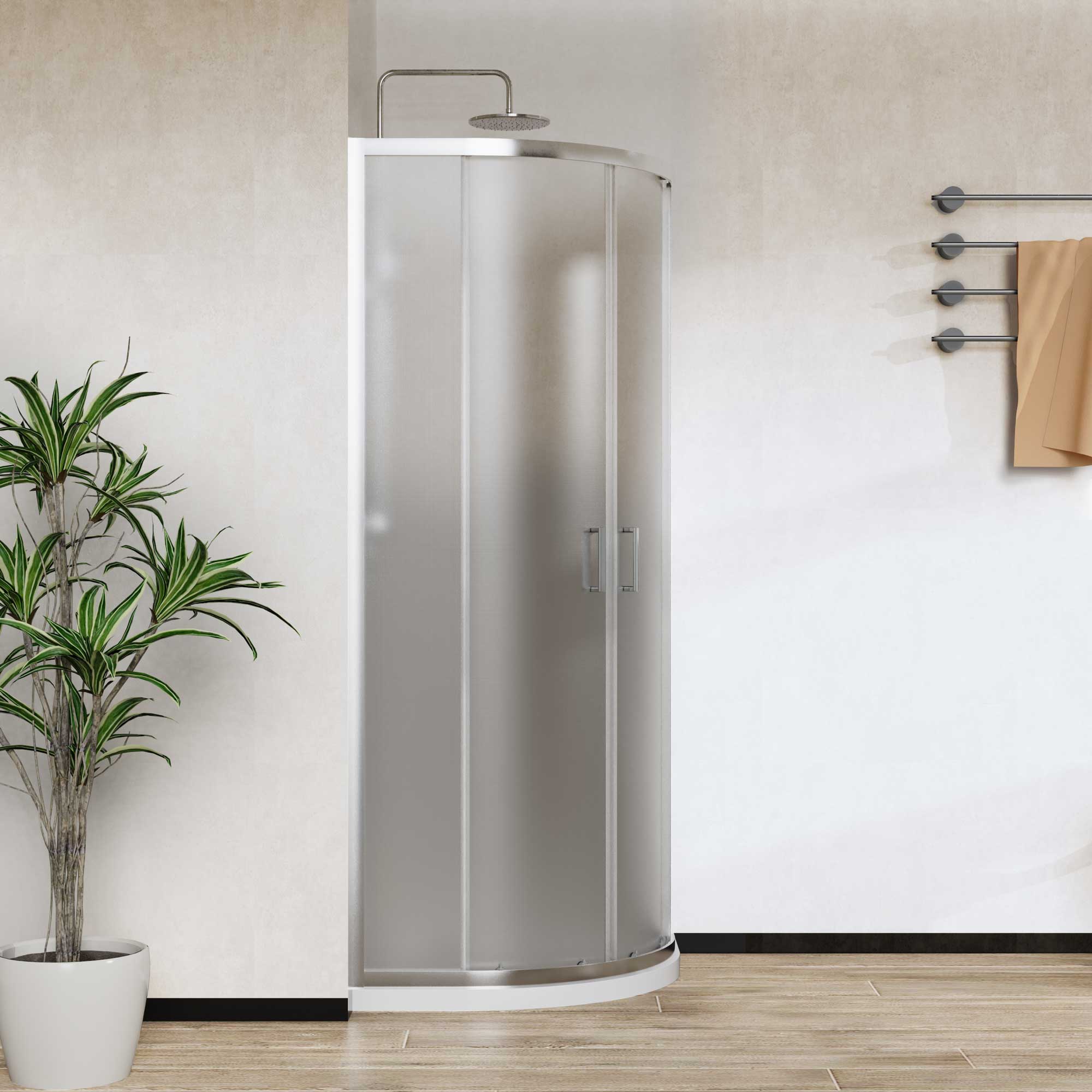 Душевой уголок City VSQ-5CT900MT, 900*900, хром, стекло текстурное - Gidratop.ru изображение