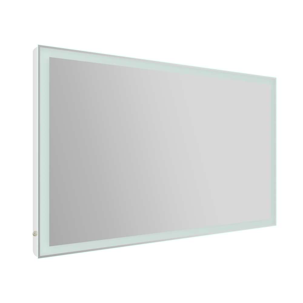 Зеркало с встроенным светильником и кнопочным выключателем SPC-GRT-900-600-LED-BTN, 12W, 220-240V, 900x30x600 - Gidratop.ru изображение