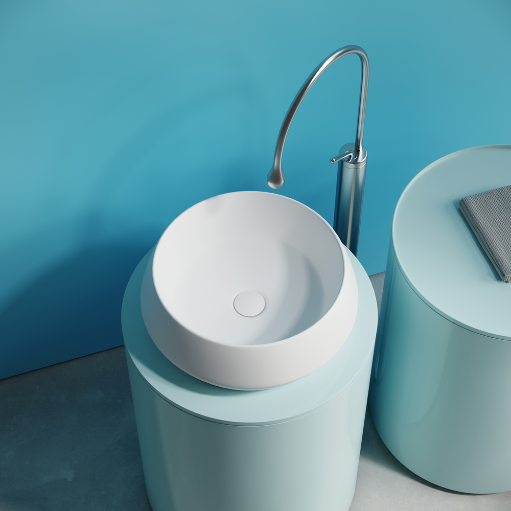 Раковина CERAMICANOVA Maya накладная круглая 400x400x140 белый матовый CN12004MW - Gidratop.ru изображение