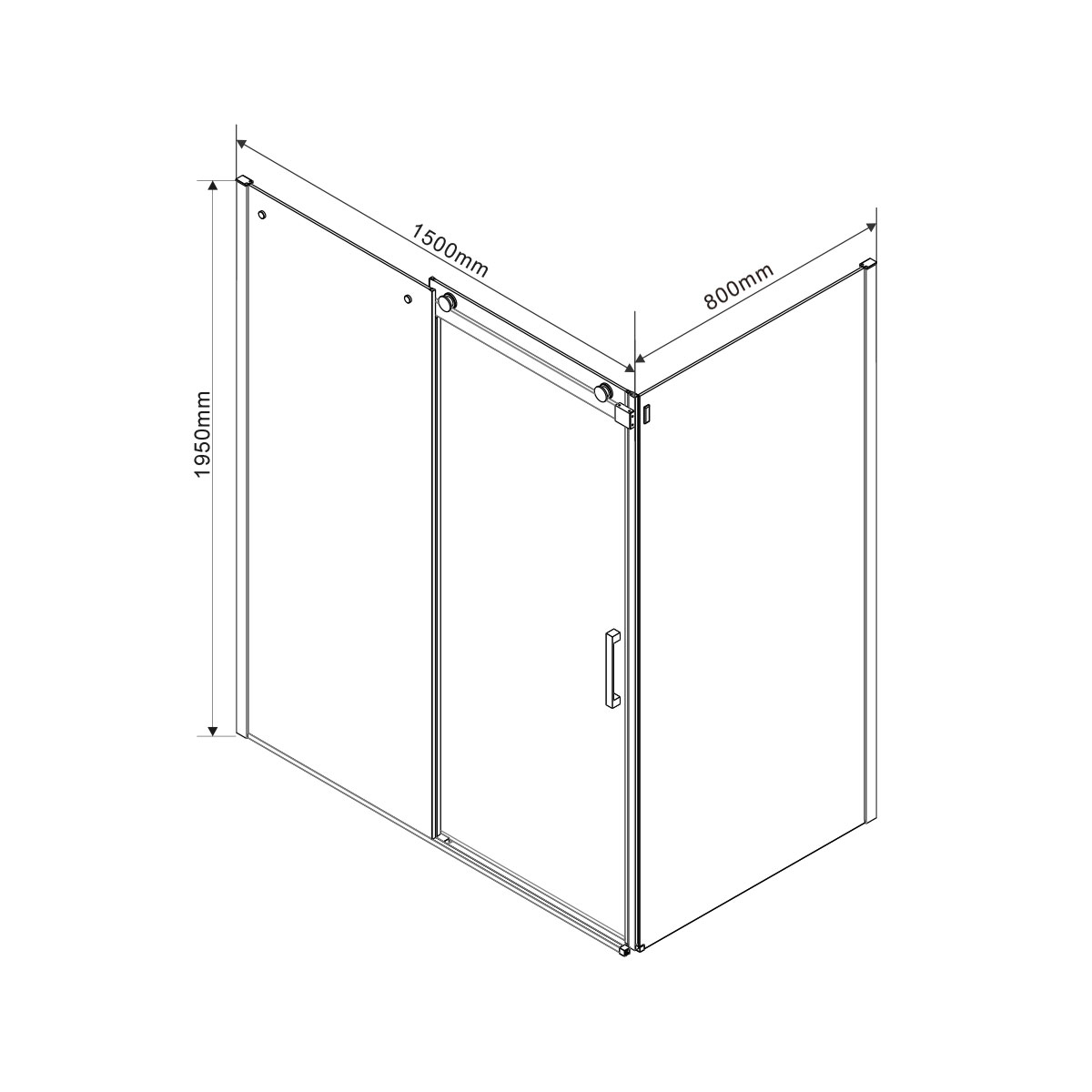Душевой уголок Como VSR-1C8015CL, 1500*800, хром, стекло прозрачное - Gidratop.ru изображение