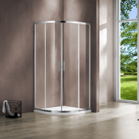 Душевой уголок Garda VSQ-1G100CL, 1000*1000, хром, стекло прозрачное - Gidratop.ru изображение