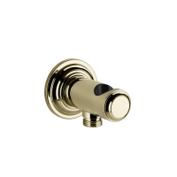 GESSI VENTI20 подвод воды с держателем ручного душа, цвет Brass PVD - Gidratop.ru изображение