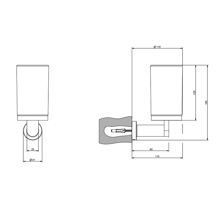 Gessi Emporio accessories стакан настенный, сатинированное стекло, цвет: Finox Brushed Nickel - Gidratop.ru изображение