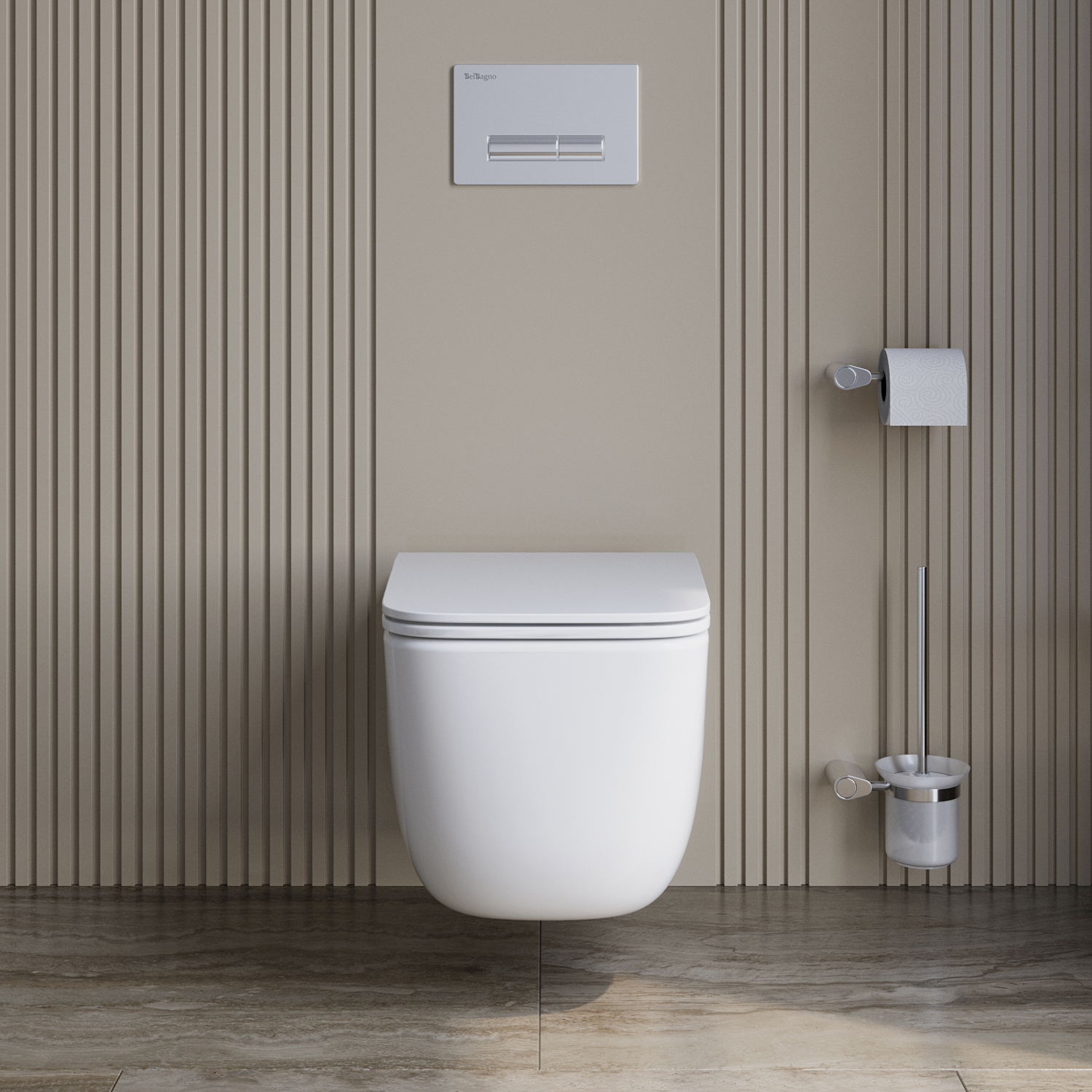 LUCE-TOR Унитаз подвесной безободковый с сиденьем дюропласт soft close, BB076CH-TOR/SC - Gidratop.ru изображение