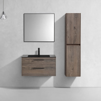 База под раковину Chiara 2D 800 подвесная, 2 выкатных ящика soft-close, R.Oak - Gidratop.ru изображение