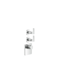 GESSI INCISO встраиваемый термостатический смеситель на 2 источника, резьба 3/4 (внешние части), цвет: хром - Gidratop.ru изображение
