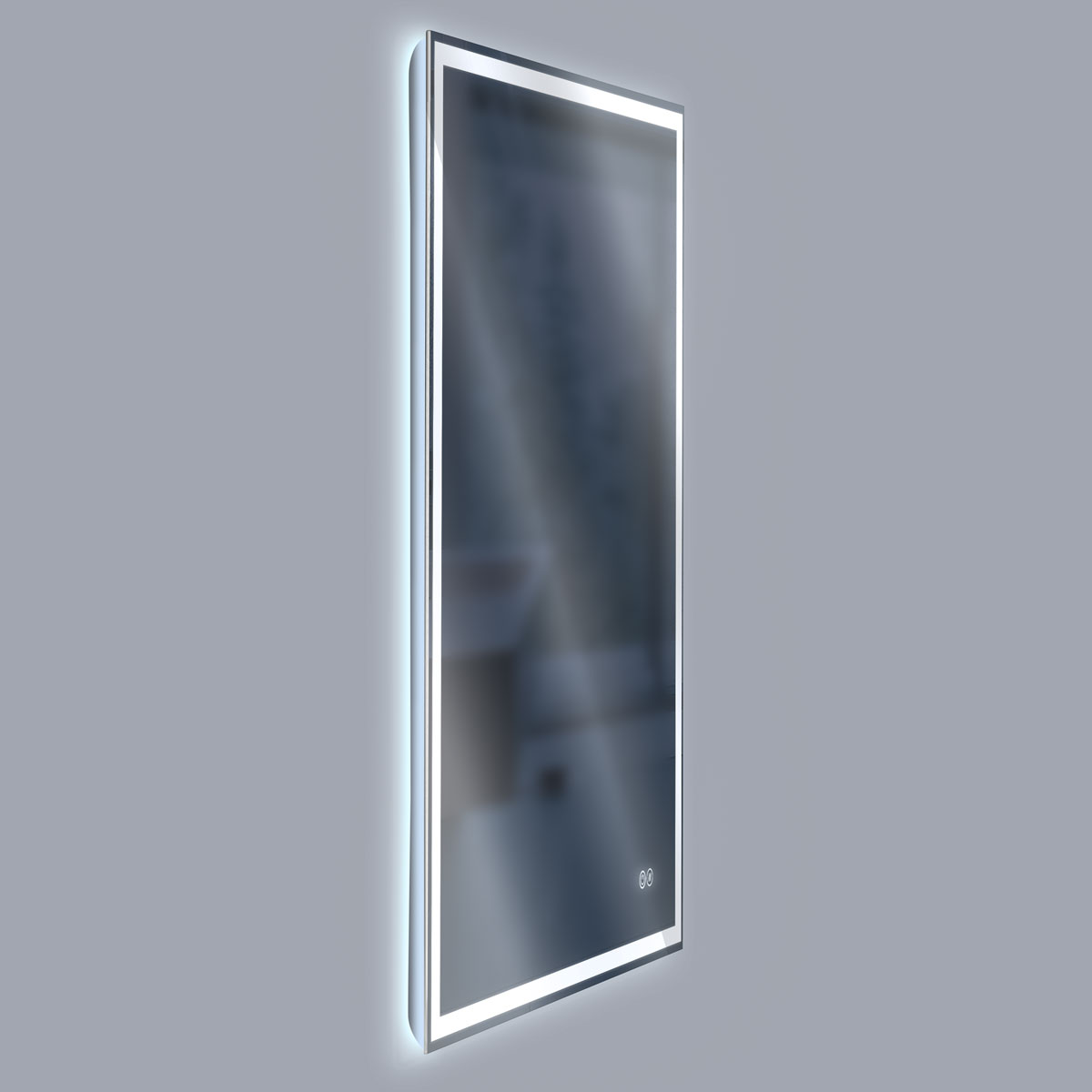 Зеркало LED VLM-3VN600-2 600х800 c сенсорным выключателем и диммером, антизапотевание - Gidratop.ru изображение