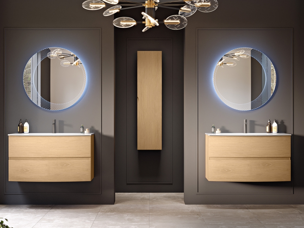 Зеркало со встроенной LED подсветкой 45053, Диаметр 80 см - Gidratop.ru изображение