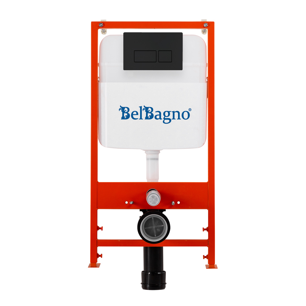 Комплект 3 в 1 Унитаз подвесной с сиденьем BelBagno UNO-TOR BB5177CH-TOR/SC + Система инсталляции 2 в 1 BelBagno BB026/BB044NERO - Gidratop.ru изображение