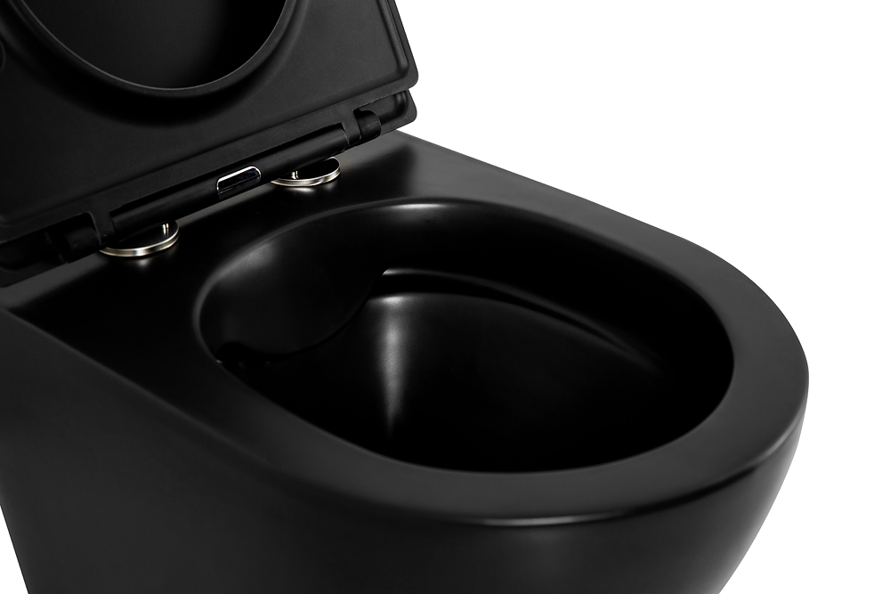 Унитаз подвесной безободковый BelBagno COLORATO, черный BB062CHR-MB/BB062SC-MB - Gidratop.ru изображение