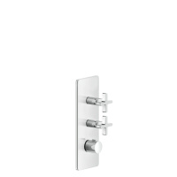 GESSI INCISO встраиваемый термостатический смеситель на 2 источника, резьба 3/4 (внешние части), цвет: хром - Gidratop.ru изображение