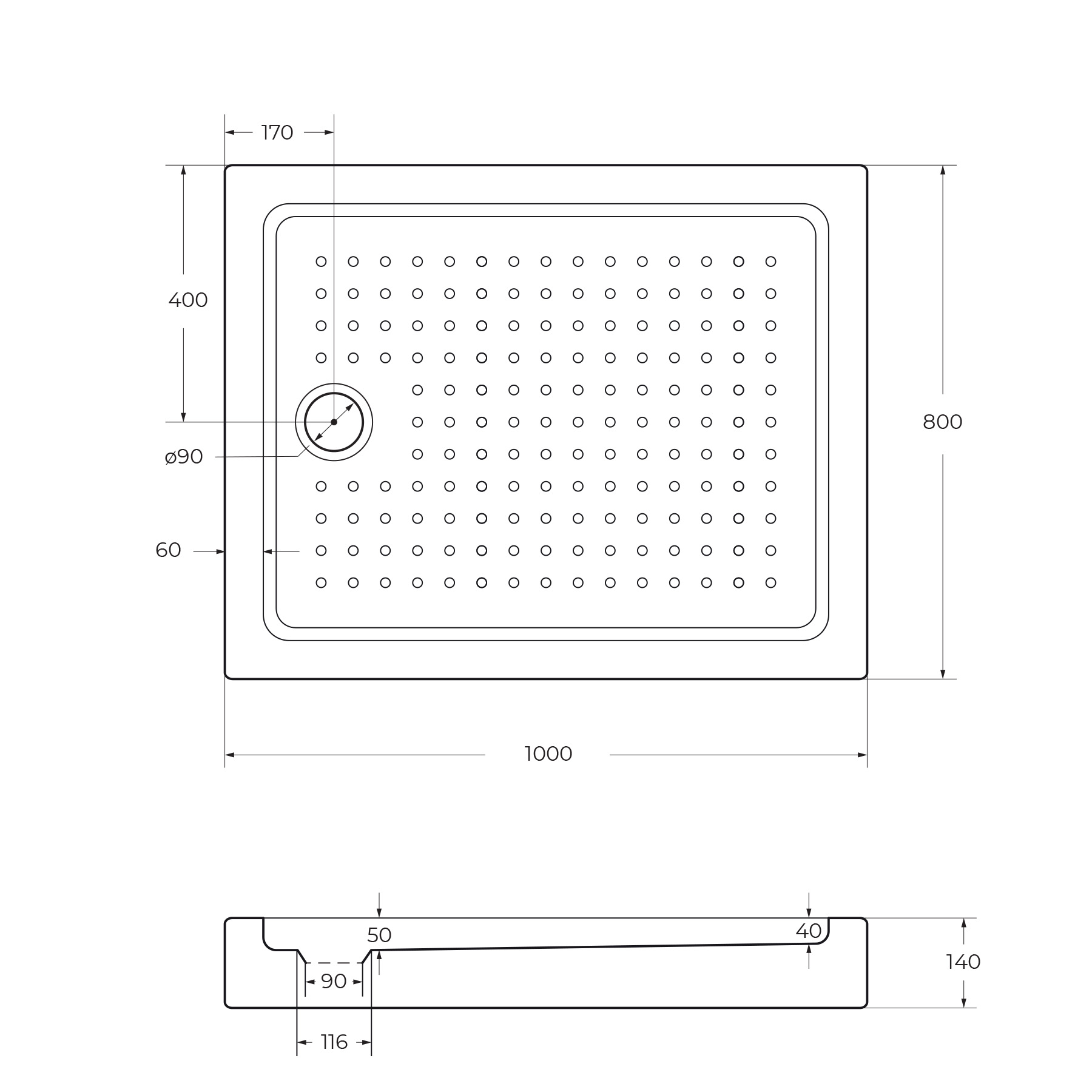 Акриловый поддон CEZARES TRAY-A-AH-100/80-15-W - Gidratop.ru изображение