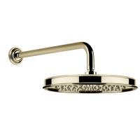 GESSI VENTI20 верхний душ Oslash;328 мм., с настенным держателем 389 мм., цвет Brass PVD - Gidratop.ru изображение