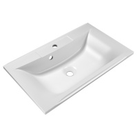 Раковина из литьевого мрамора, 750x450x150, BB750/450-LV-MR-PR - Gidratop.ru изображение