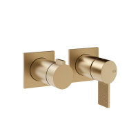 GESSI  INVERSO DIAMANTATO внешняя часть настенного смесителя для душа на 2 выхода, цвет: Warm Bronze Br PVD - Gidratop.ru изображение
