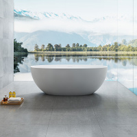 Ванна Solid Surface Vincea Vincea VBT-6S01MW, 1700*750*550, белый мат., слив-перелив в комплекте