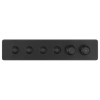 GESSI HI-FI ECLECTIC смеситель для душа настенный встраиваемый, термостатический, с 4 запорными кнопками, цвет Black XL - Gidratop.ru изображение