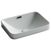 Раковина встраиваемая сверху CERAMICANOVA Element  с отверстием слива - перелива  прямоугольной формы 460x330x170 мм  цвет белый  арт. CN6078 - Gidratop.ru изображение