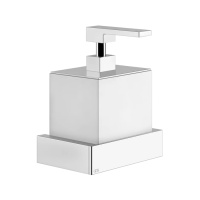Gessi Rettangolo дозатор для жидкого мыла подвесной, цвет: хром/белый - Gidratop.ru изображение