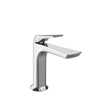 GESSI  VENTAGLIO смеситель для раковины с донным клапаном StopGo и соединительными шлангами, цвет: хром - Gidratop.ru изображение