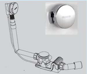 Слив-перелив Kaldewei Comfort-Level мод. 4004 6877.7067.0001, хромированная крышка перелива - Gidratop.ru изображение