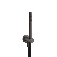 GESSI 316 душевой комплект, +  вывод, держатель, шланг 1,50 м и душевая лейка, цвет: brushed black metal pvd - Gidratop.ru изображение