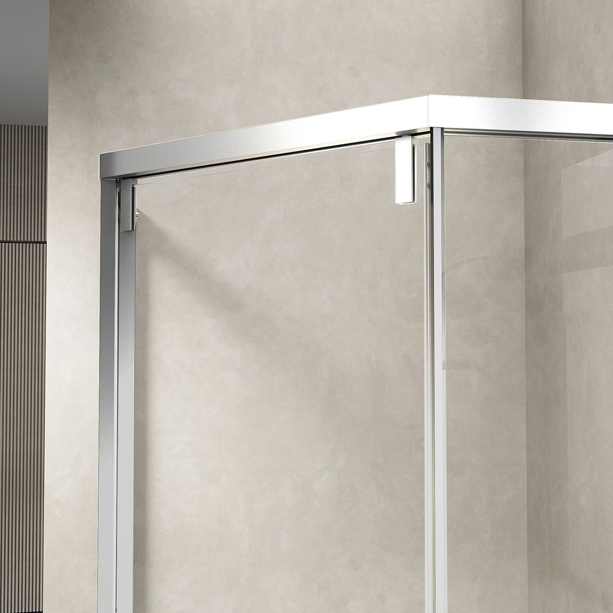 Душевой уголок Show VSP1-4SH100CL, 1000*1000, хром, стекло прозрачное - Gidratop.ru изображение