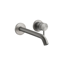 GESSI 316 встраиваемый смеситель для раковины с изливом 200-170мм (внешняя часть), цвет: steel brushed - Gidratop.ru изображение