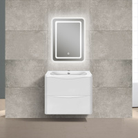 База под раковину Paola 600 подвесная, 2 выкатных ящика soft close, G.White - Gidratop.ru изображение
