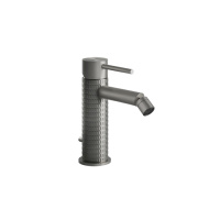 GESSI 316 смеситель для биде на 1 отверстие с донным клапаном, излив 118мм, цвет: steel brushed