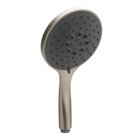 Gessi Emporio shower 3-позиционная душевая лейка с защитой отизвесткового налёта с черным диском, цвет: Finox Brushed Nickel - Gidratop.ru изображение