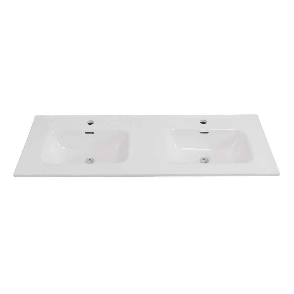 Керамическая раковина с двумя чашами BB1200-2-ETL, 1210x460x175 - Gidratop.ru изображение