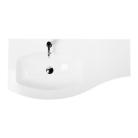 раковина из искусственного мрамора, левосторонняя 50153 Bianco, 104x52x1,5 - Gidratop.ru изображение