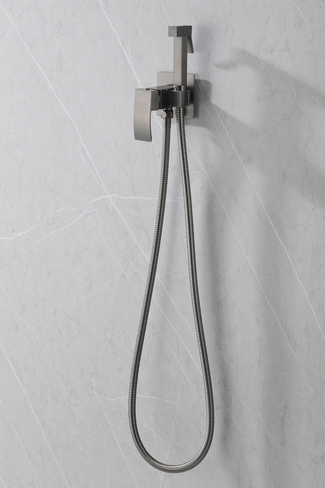 Смеситель ABBER Wasserfall AF8625NG с гигиеническим душем, никель - Gidratop.ru изображение