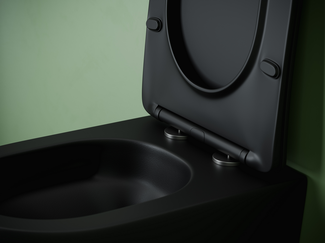 Подвесной унитаз CERAMICANOVA Uno смыв Торнадо 490x360x360 черный матовый - Gidratop.ru изображение
