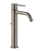 Gessi Emporio Via tortona смеситель для раковины высокий с донным клапаном и соединительными шлангами, цвет: Finox Brushed Nickel - Gidratop.ru изображение