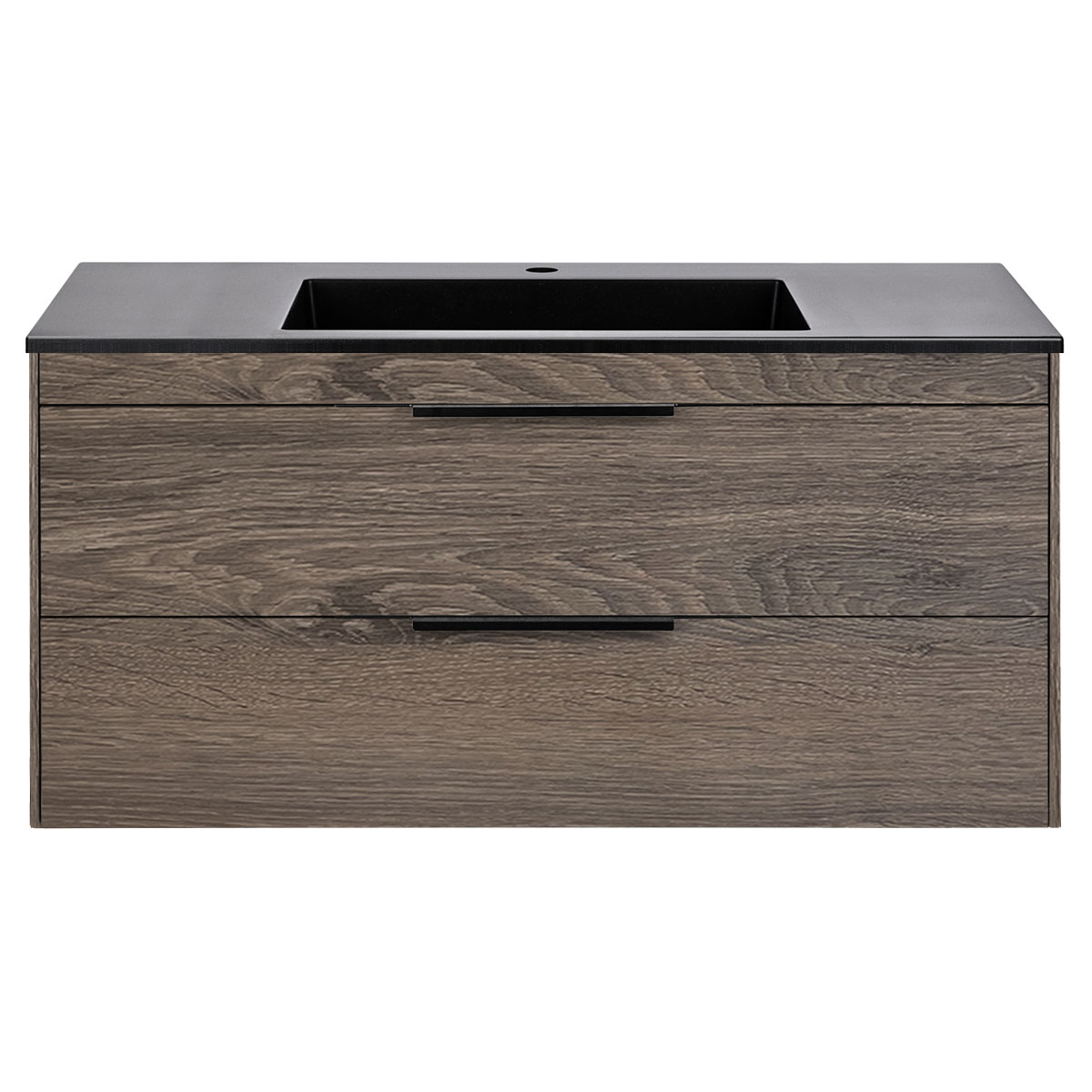База под раковину Chiara 2D 1000 подвесная, 2 выкатных ящика soft-close, R.Oak - Gidratop.ru изображение