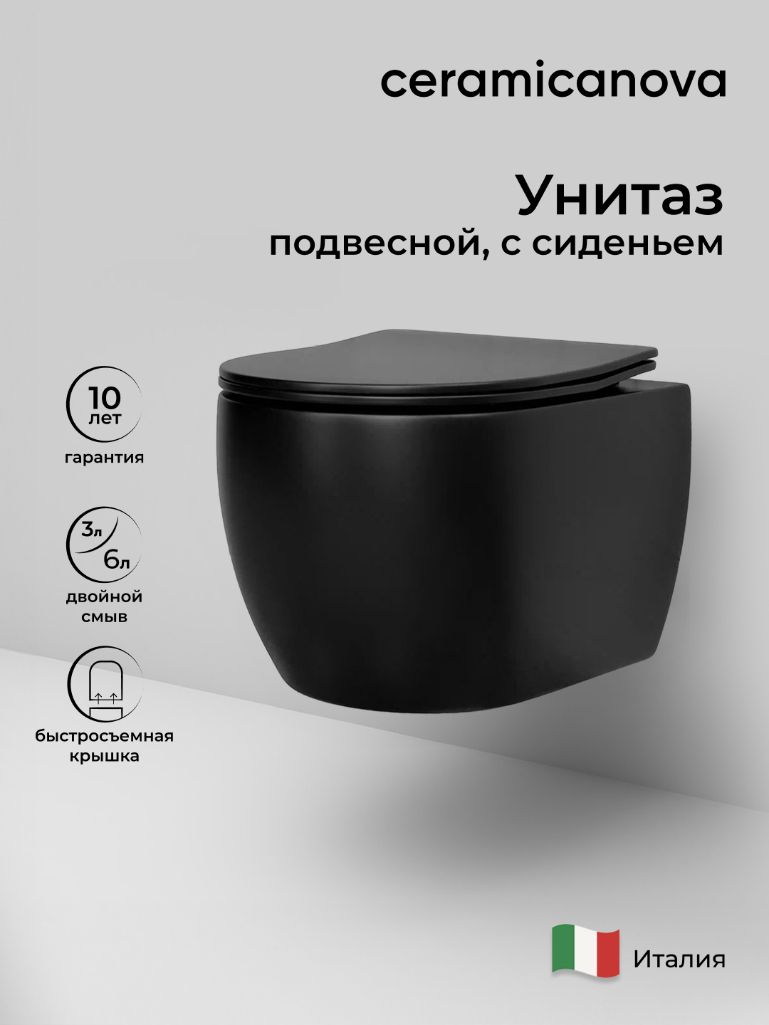 Подвесной унитаз PLAY Rimless - Gidratop.ru изображение