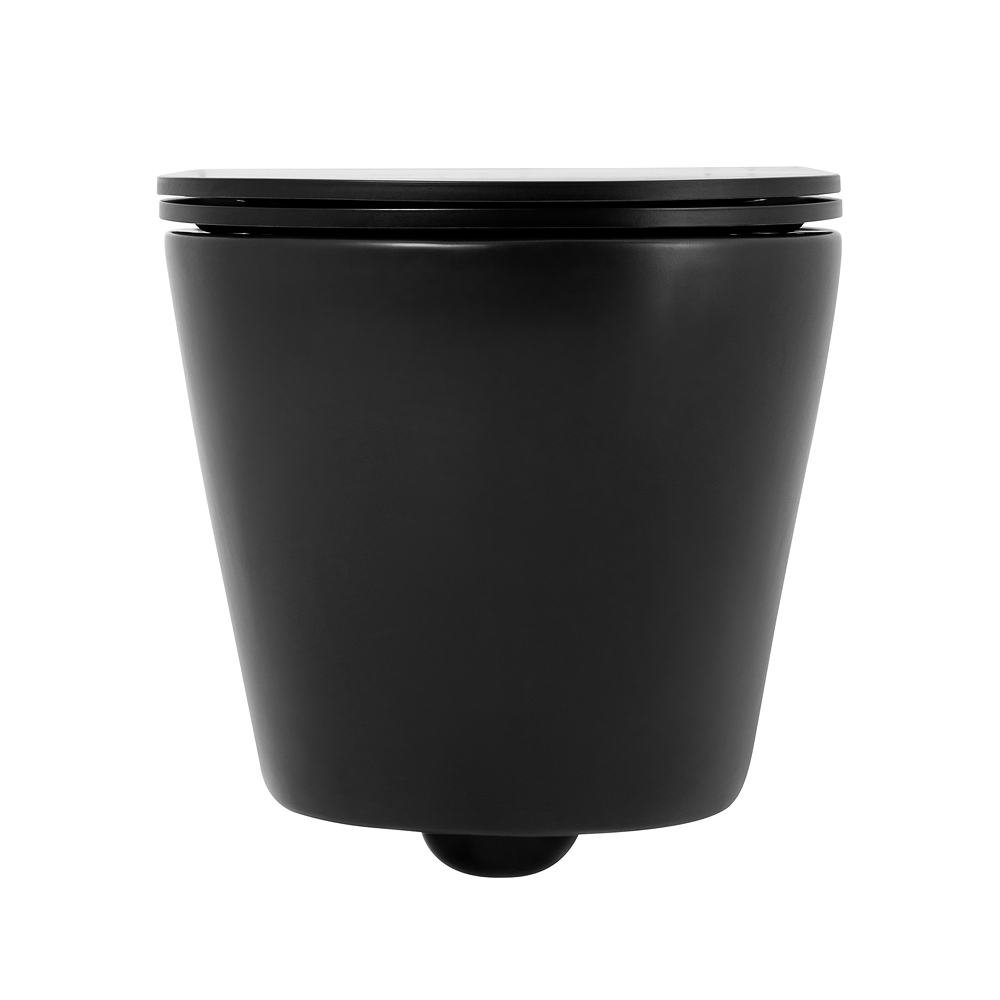 Унитаз подвесной безободковый BelBagno COLORATO, черный BB062CHR-MB/BB062SC-MB - Gidratop.ru изображение