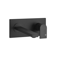Gessi Emporio Via manzoni внешняя часть для настенного смесителя с коротким изливом, без донного клапана, цвет: Black XL - Gidratop.ru изображение