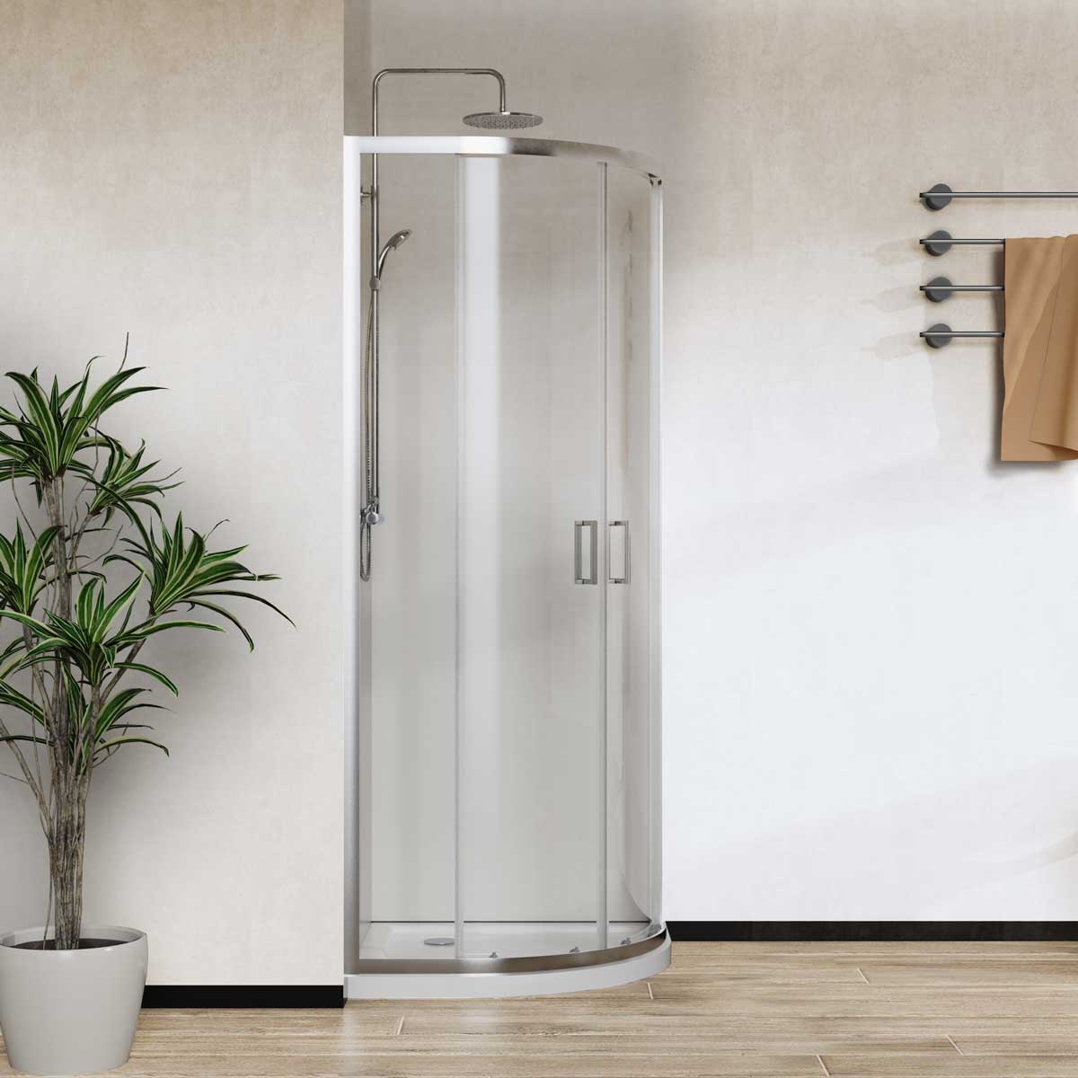 Душевой уголок City VSQ-5CT800CL, 800*800, хром, стекло прозрачное - Gidratop.ru изображение