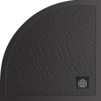 Душевой поддон из искусственного мрамора в комплекте с сифоном BelBagno UNO TRAY-MR-UNO-R-90-550-35-NERO-NO - Gidratop.ru изображение