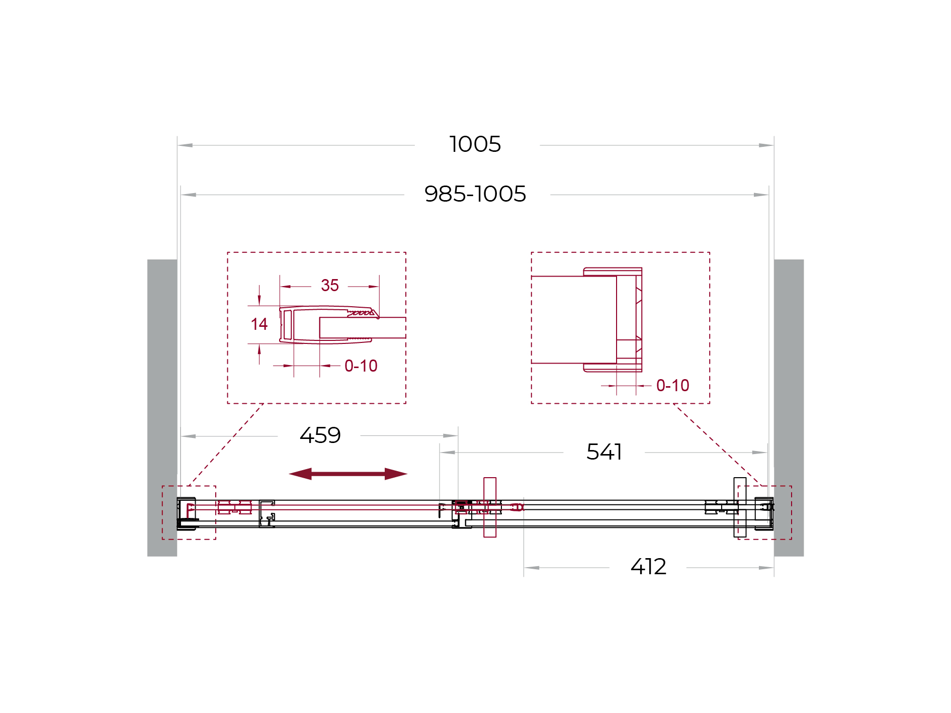 Душевая дверь BelBagno SOFT_CLOSE-1-BF-1-100-C-Cr - Gidratop.ru изображение