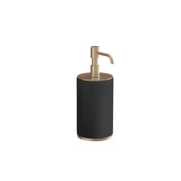 GESSI Tondo дозатор для жидкого мыла настольный черный, цвет: Copper PVD - Gidratop.ru изображение