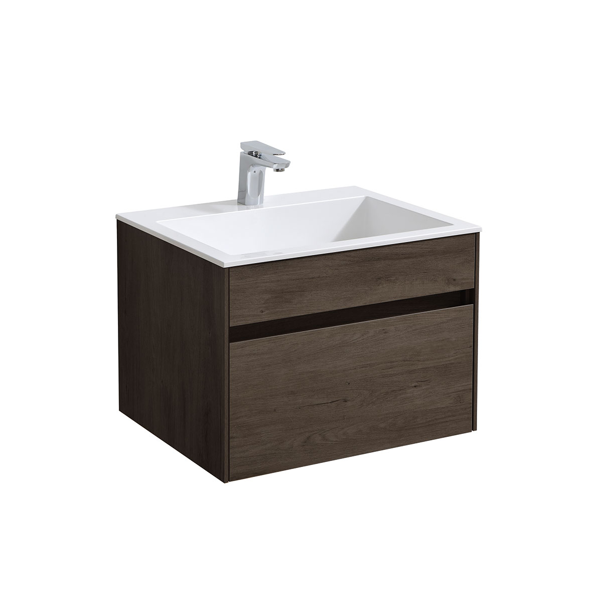 База под раковину Chiara 600 подвесная, 1 выкатной ящик soft-close, R.Oak - Gidratop.ru изображение