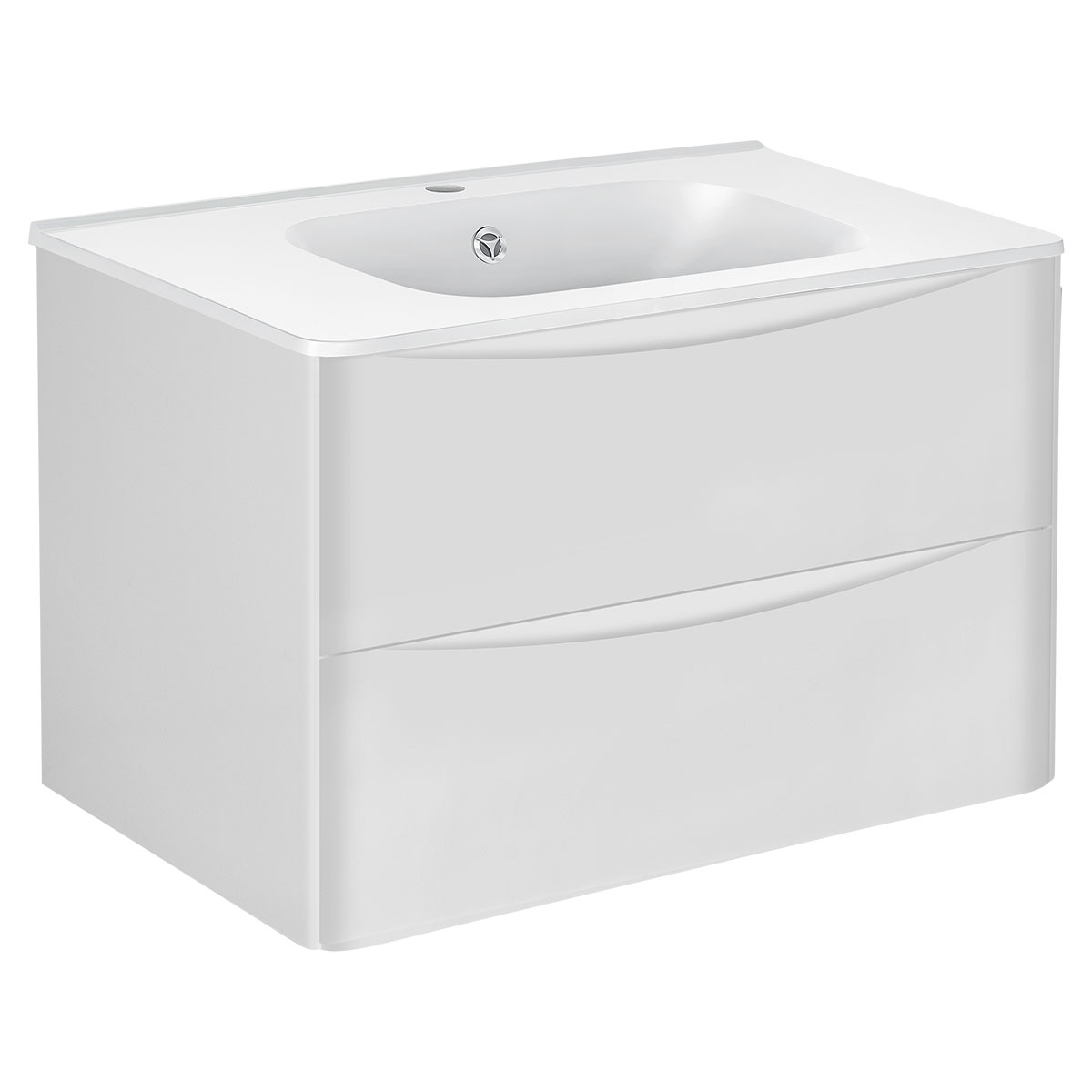 База под раковину Paola 800 подвесная, 2 выкатных ящика soft close, G.White - Gidratop.ru изображение
